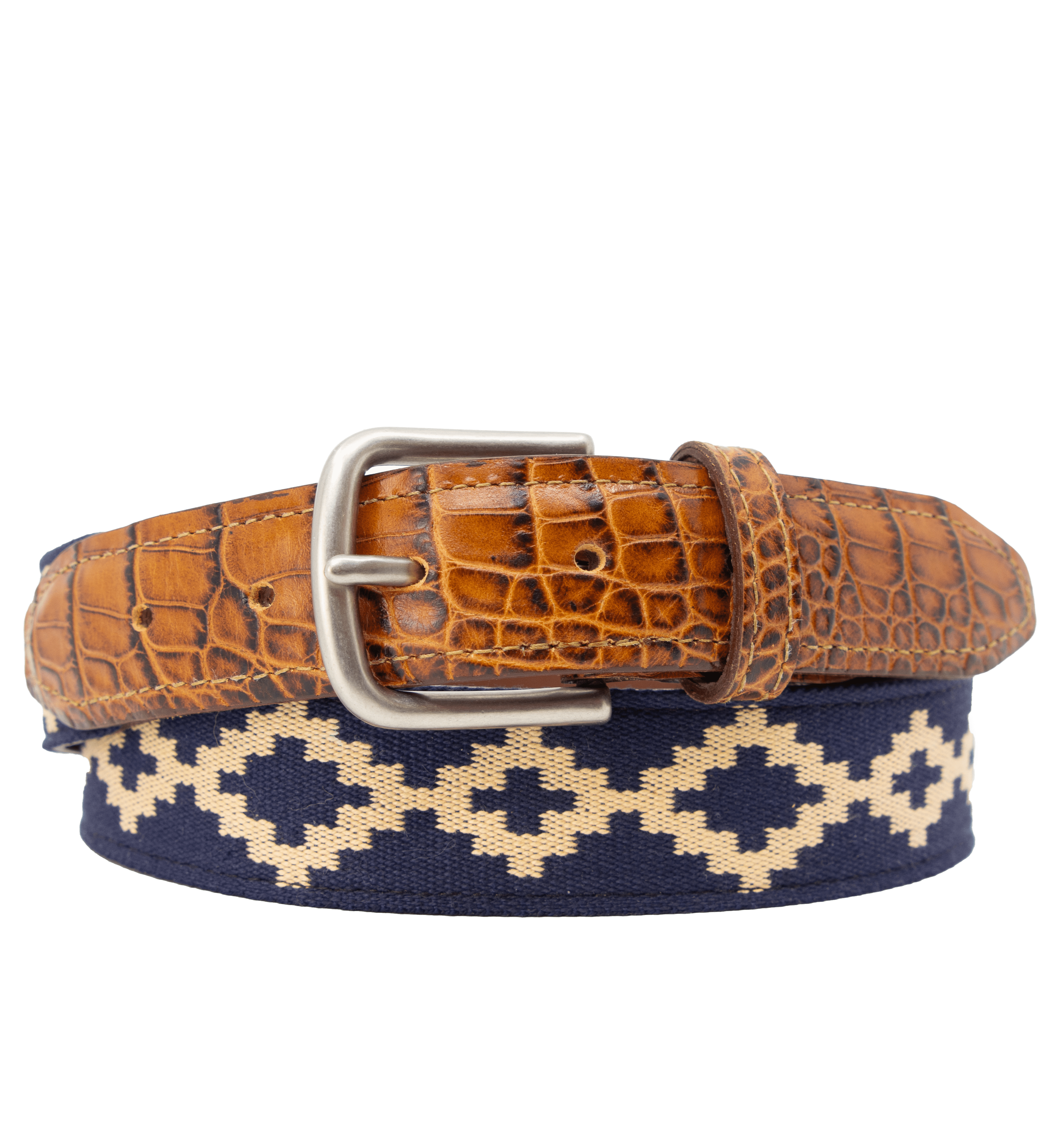 La Matera Fuego Woven Multicolored Embroidered Western Boho Leather Belt SZ 40 El Campo & Corbina Belt Bundle – La Matera main image 4