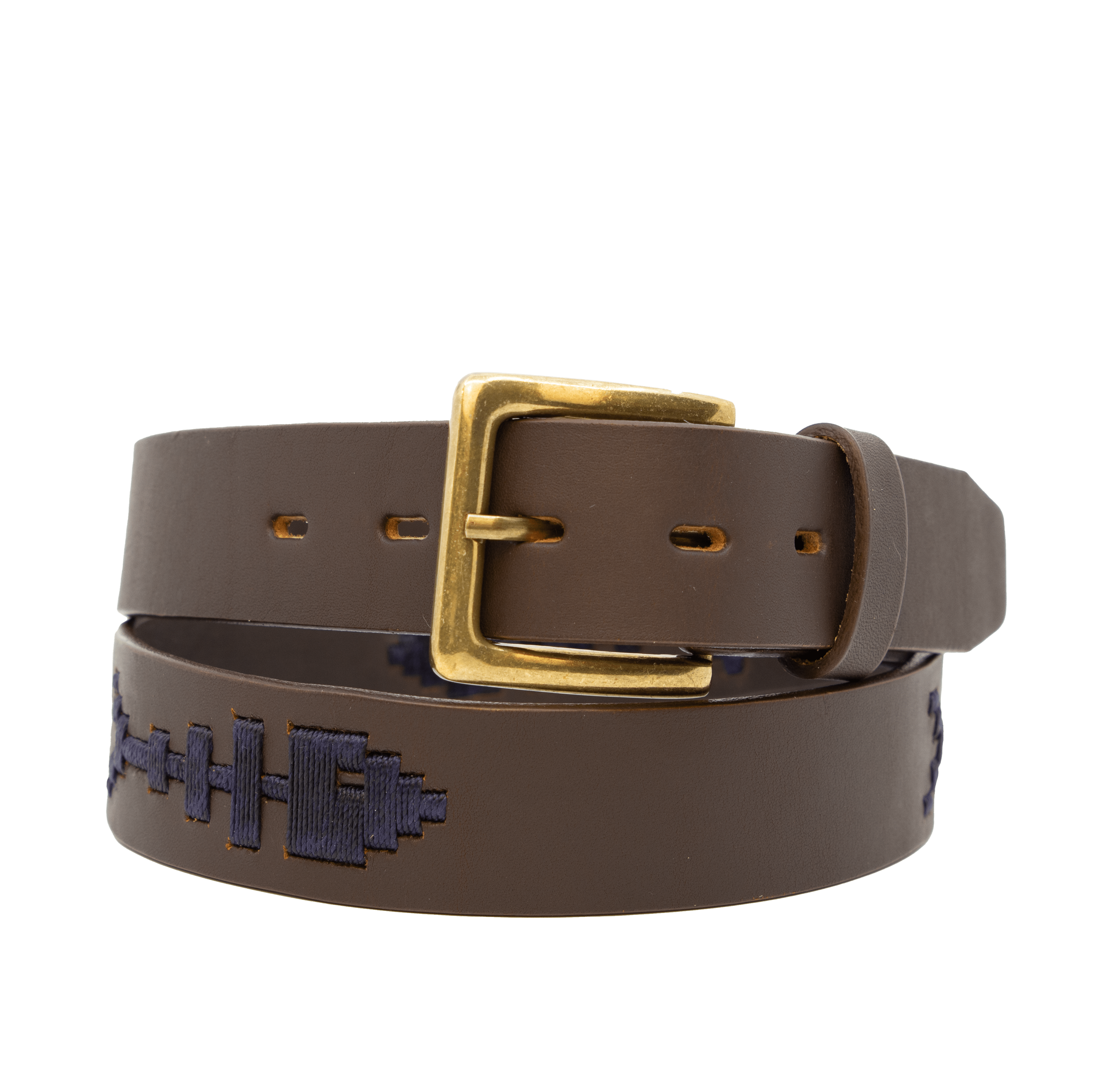 POL Cocoa Belt with Gold Stud Accents No. 2 | Aureum Collective main image 3