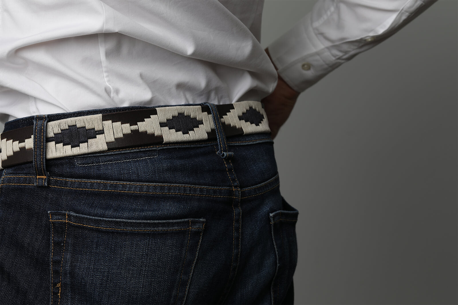 イタリア製 LEATER×COTTON MESH BELT 9018 110 紺 Torino-Leather_0001_Cotton-
