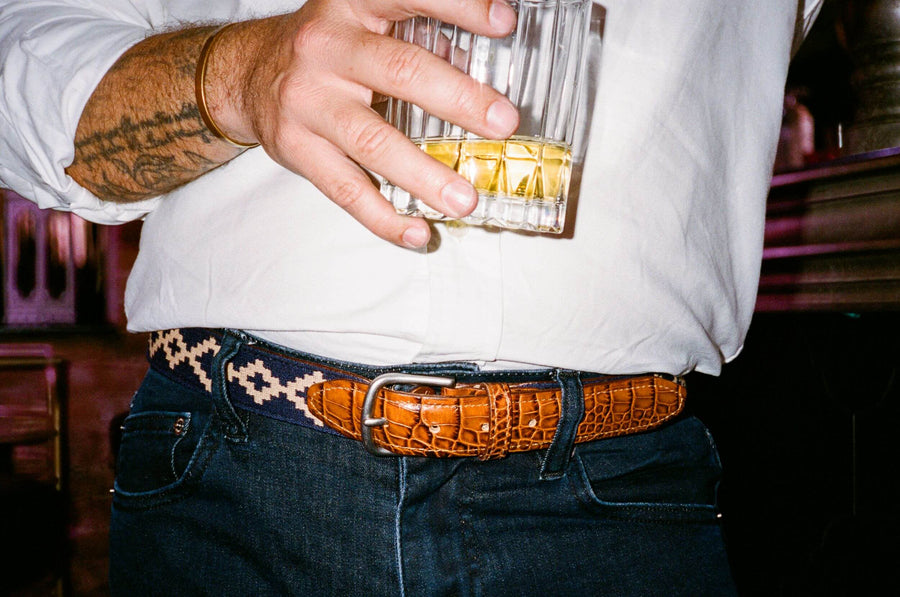 Corbina Woven Belt - Exótico Cognac