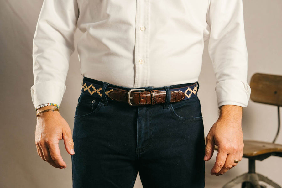 Corbina Woven Belt - Exótico Burgundy