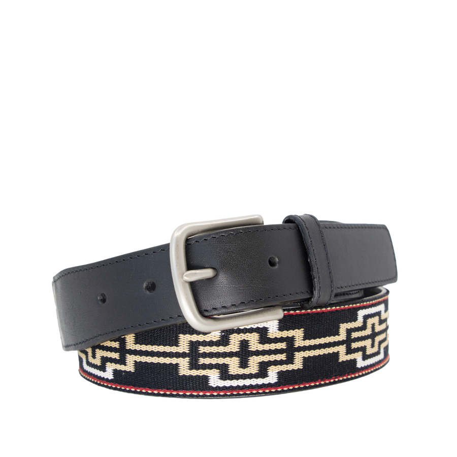 Limited Edition: Caballero Black Leather Woven Belt