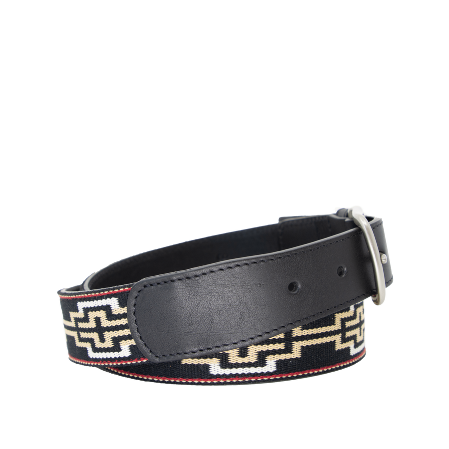 Limited Edition: Caballero Black Leather Woven Belt