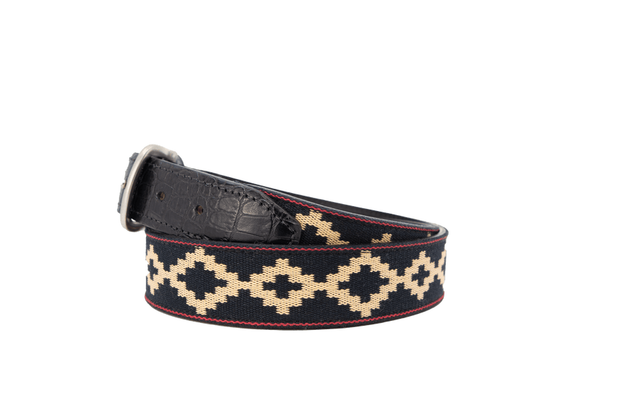 Corbina Black Woven Belt - Exótico Noche