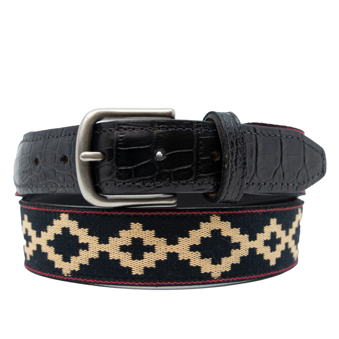 Corbina Black Woven Belt - Exótico Noche