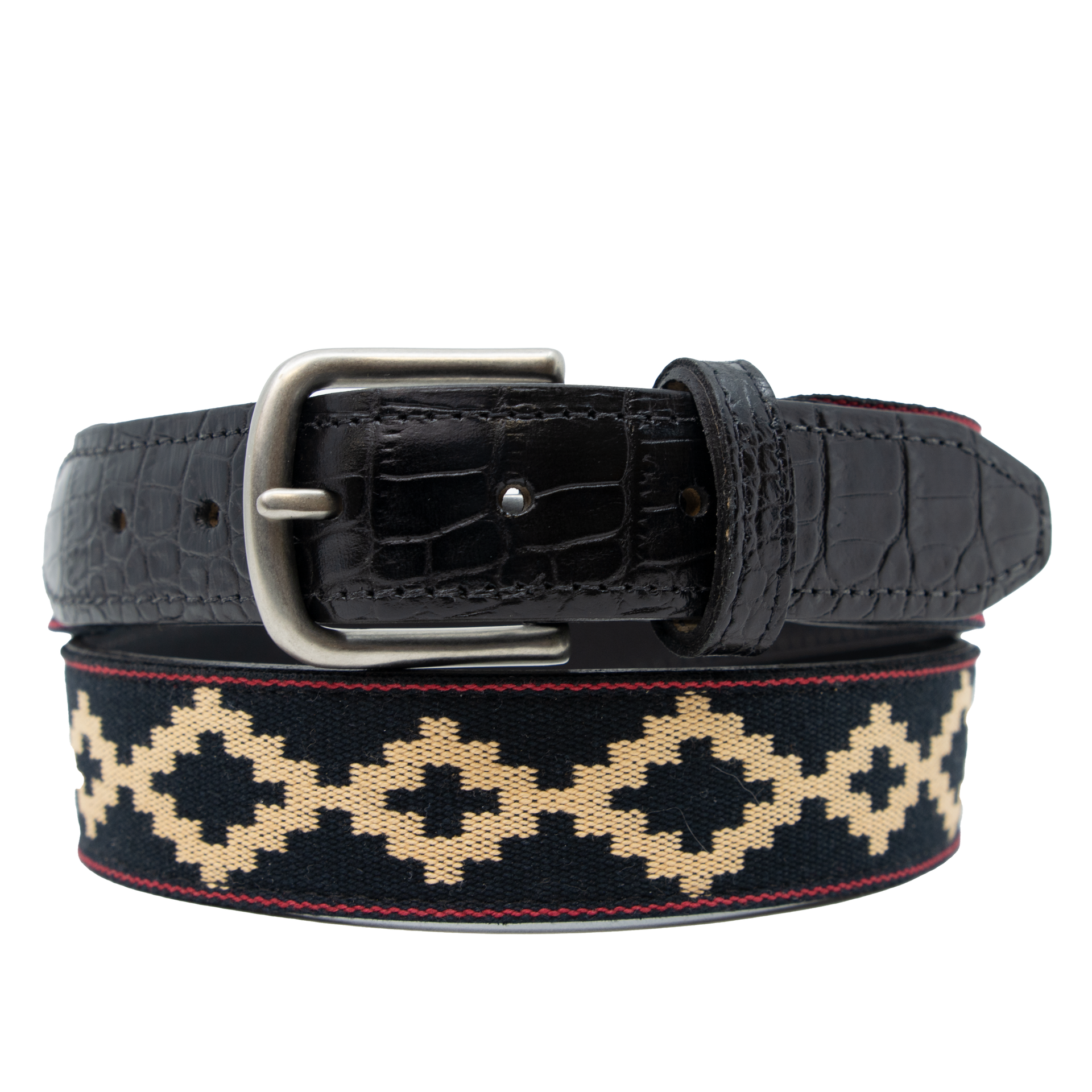 Corbina Black Woven Belt - Exótico Noche