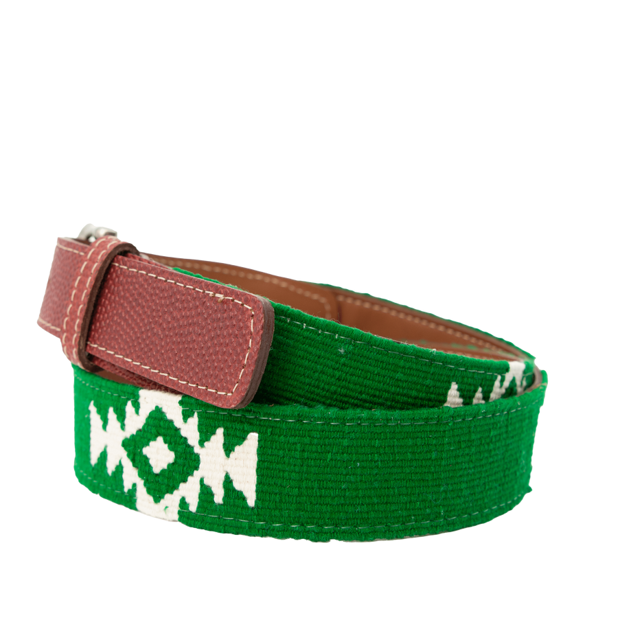 El Verde Woven Belt - Football Leather
