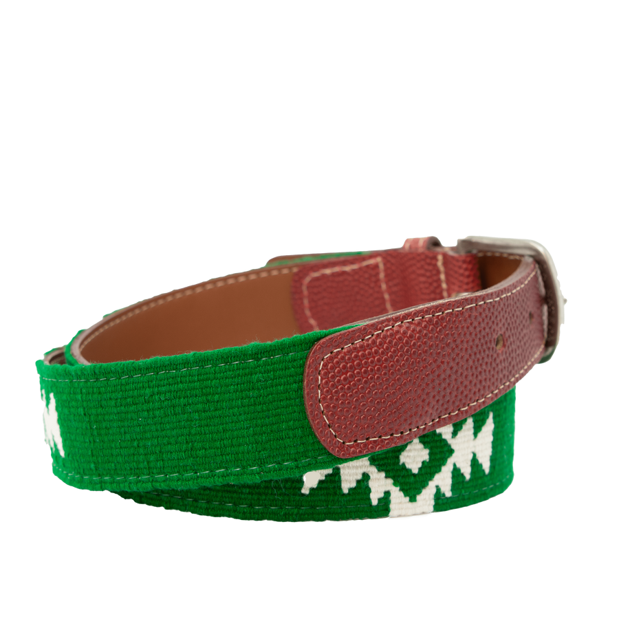 El Verde Woven Belt - Football Leather