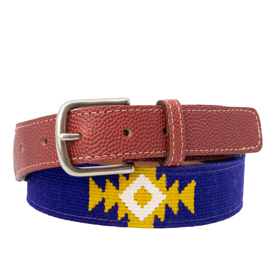 El Amarillo Woven Belt - Football Leather