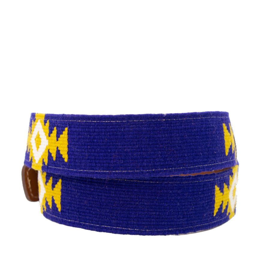 El Amarillo Woven Belt - Football Leather