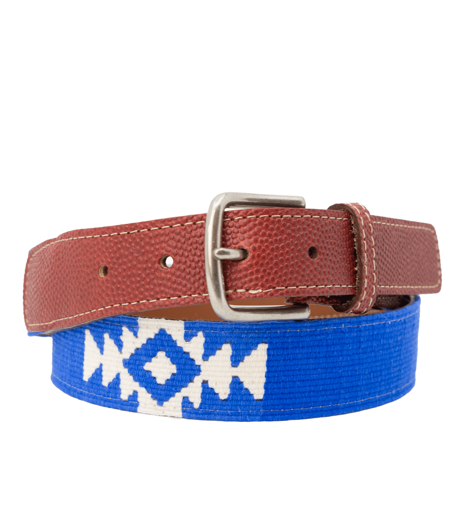El Azul Woven Belt - Football Leather