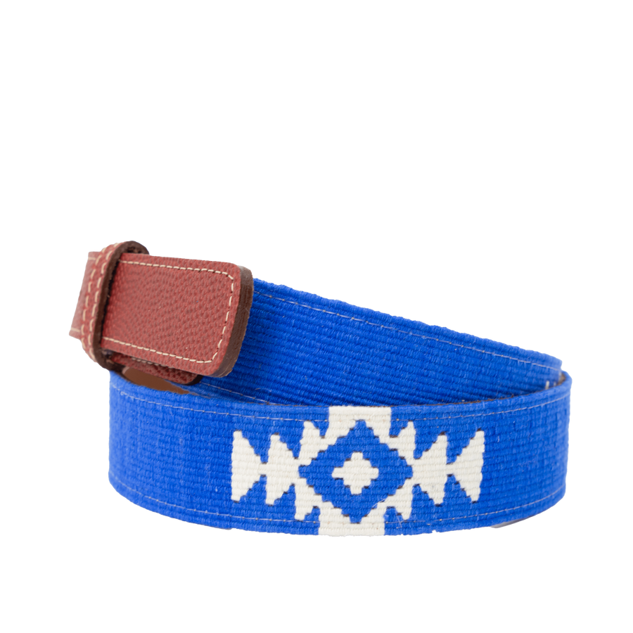 El Azul Woven Belt - Football Leather