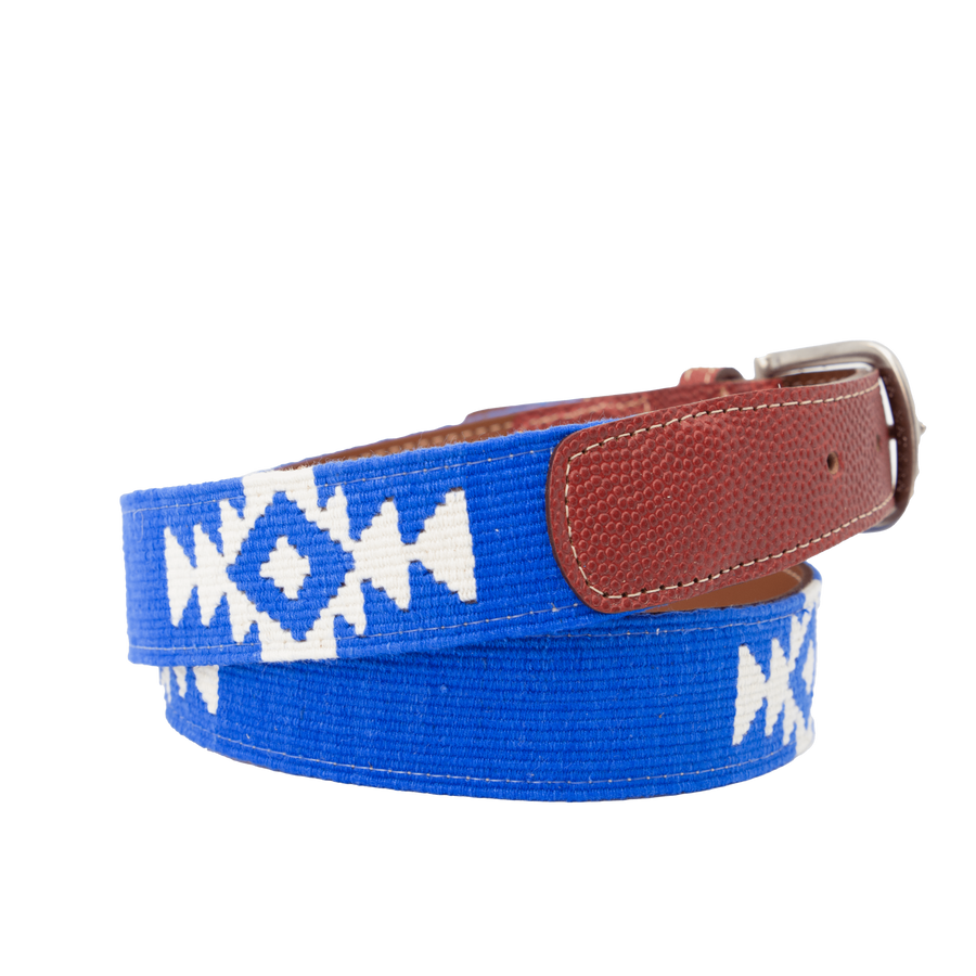 El Azul Woven Belt - Football Leather