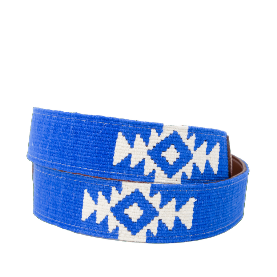 El Azul Woven Belt - Football Leather