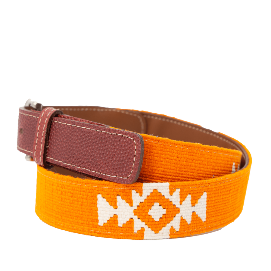 El Anaranjado Woven Belt - Football Leather