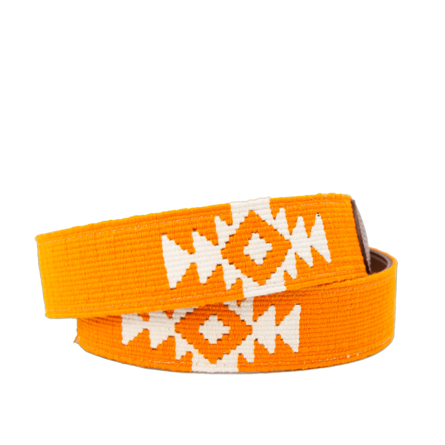 El Anaranjado Woven Belt - Football Leather