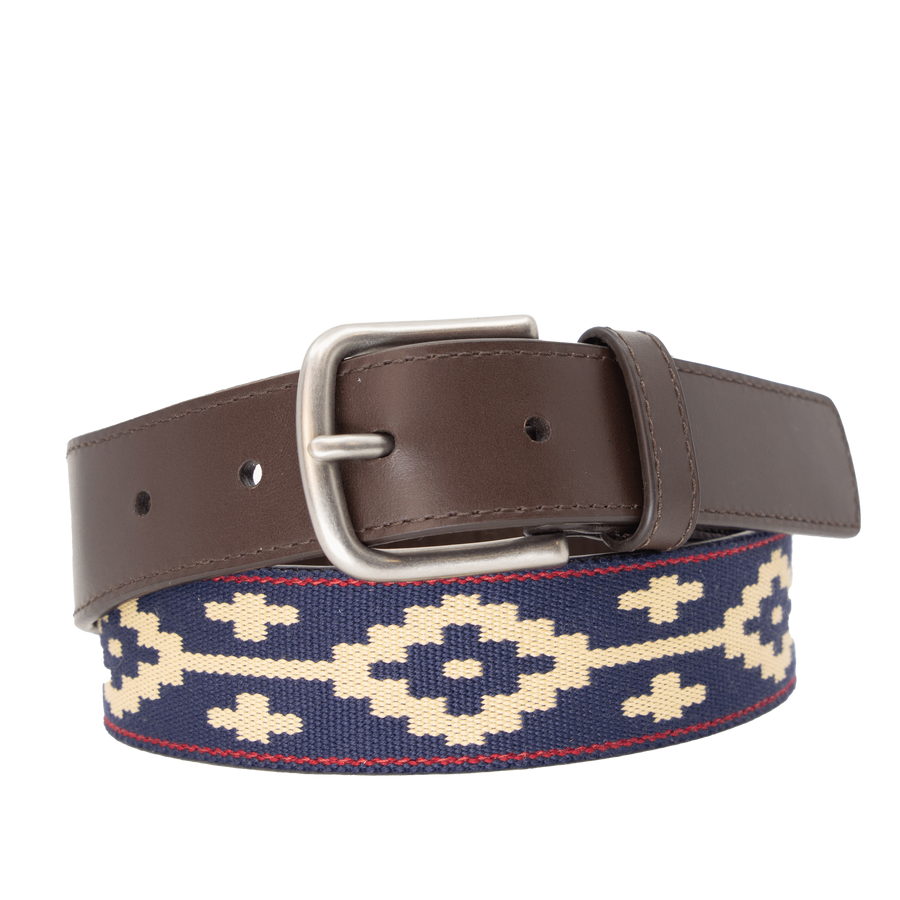 Paloma Chocolate Leather Woven Belt