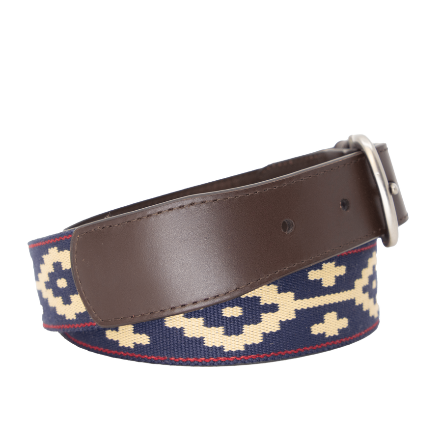 Paloma Chocolate Leather Woven Belt