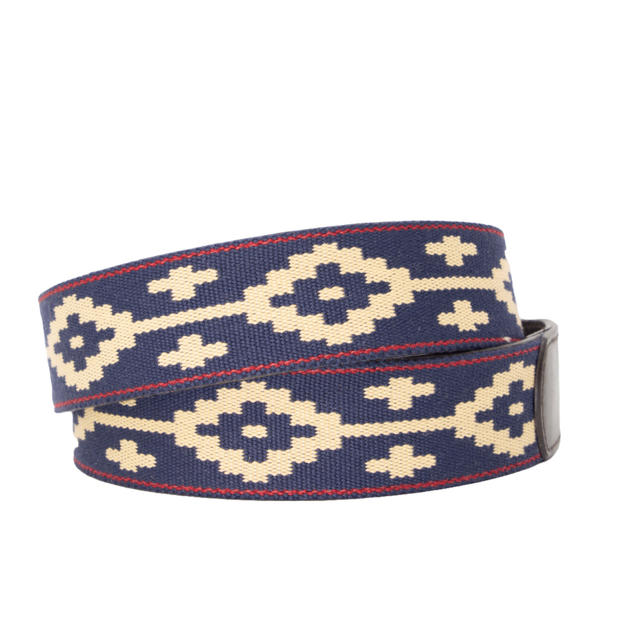 Paloma Chocolate Leather Woven Belt