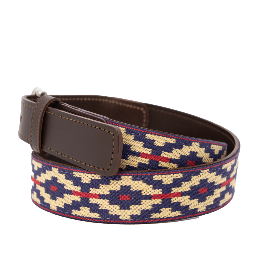 Trucha Chocolate Leather Woven Belt