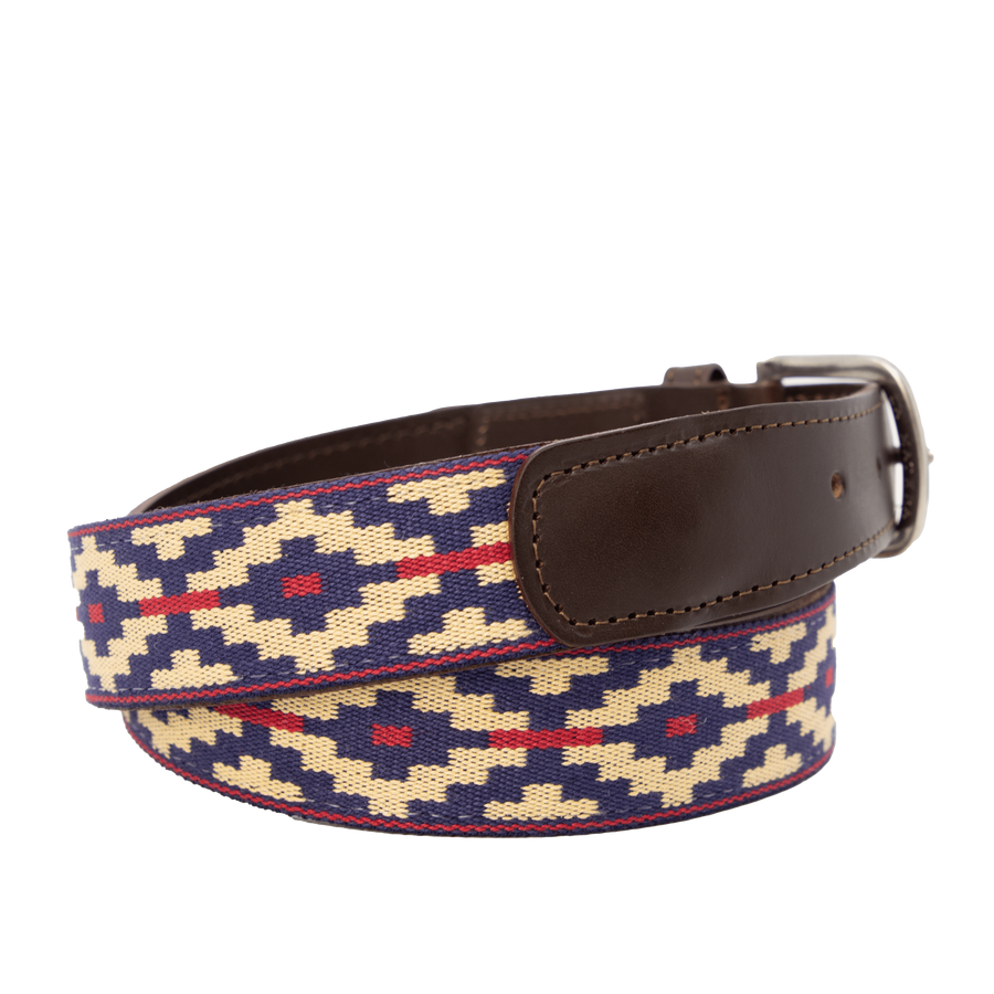 Trucha Chocolate Leather Woven Belt
