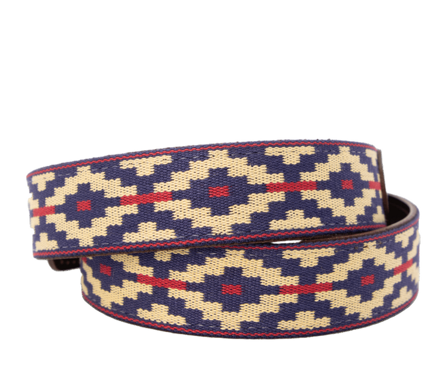 Trucha Chocolate Leather Woven Belt