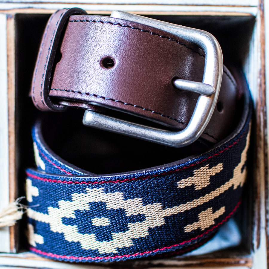 Paloma Chocolate Leather Woven Belt